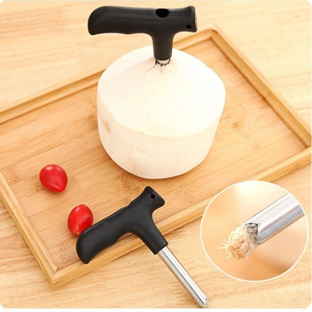 Convenient Stainless Steel Coconut Hole Puncher for Home Use, a Tool for Opening and Shelling Coconuts