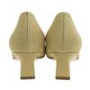 Roger Vivier Excellent condition square metal buckle canvas square toe chunky heel pumps beige x gold size 36 shoes 36 Beige / goldUsed