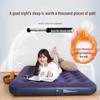 Portable Thickened Inflatable Mattress for Outdoor and Household Use, Single or Double, with Flocking Design