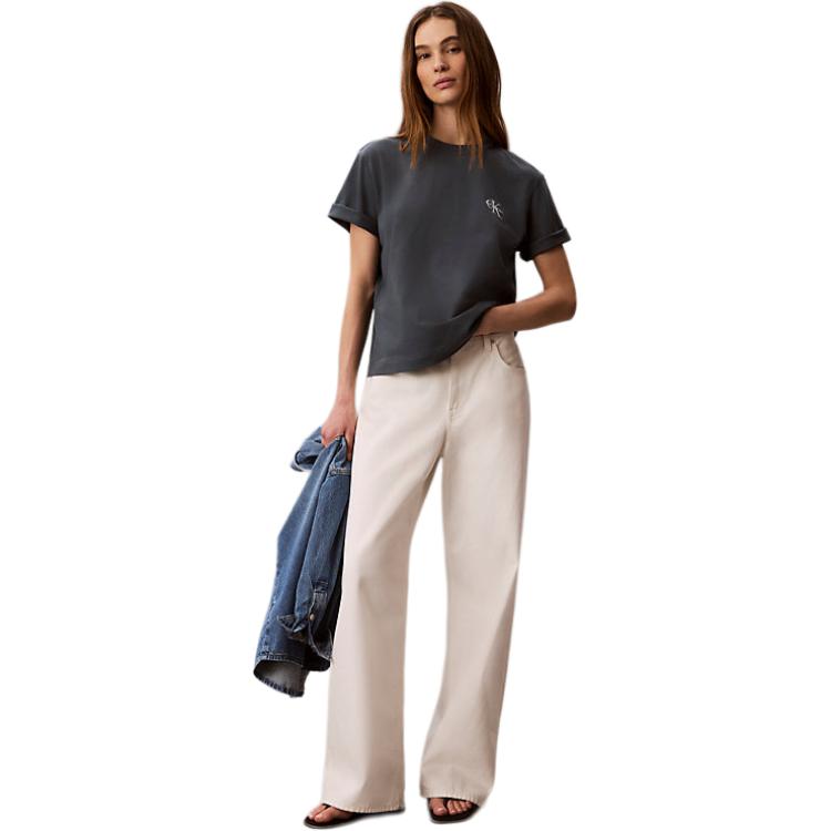 Calvin Klein Boxy Fit Comfortable Soft Regular Sleeve T-Shirt Women tops LV047G826GCEG
