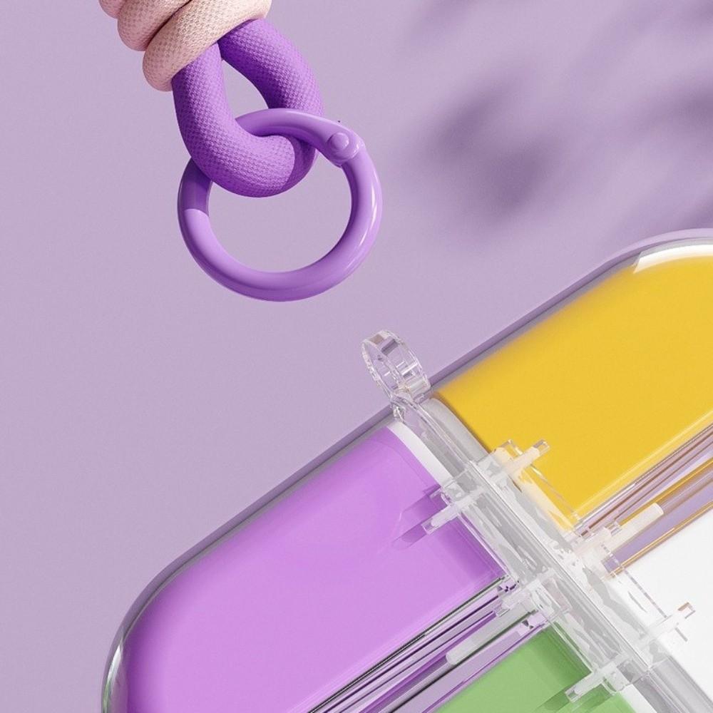 4-Grid Magnetic Medicine Box Large Capacity Plastic Weekly Pill Container Dust-proof Leak-proof Pill Organizer Travel Use