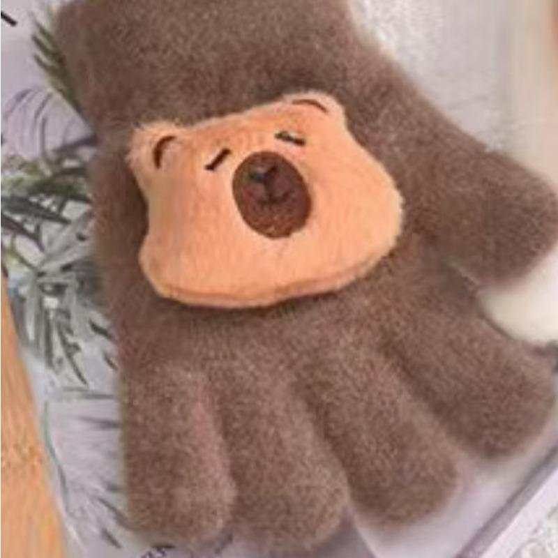 Children's Gloves Winter New Boys and Girls Baby Five-finger Gloves To Keep Warm and Keep Out the Cold