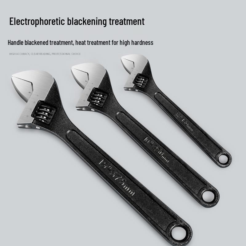 Adjustable Multifunctional Large-Opening Self-Tightening Short Handle Wrench for Plumbing