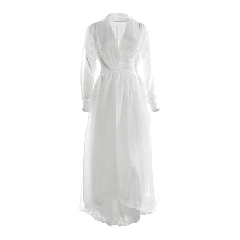 2026 Summer New European and American French Gentle Wind Waist Mesh Super Fairy Sweet Dress Women