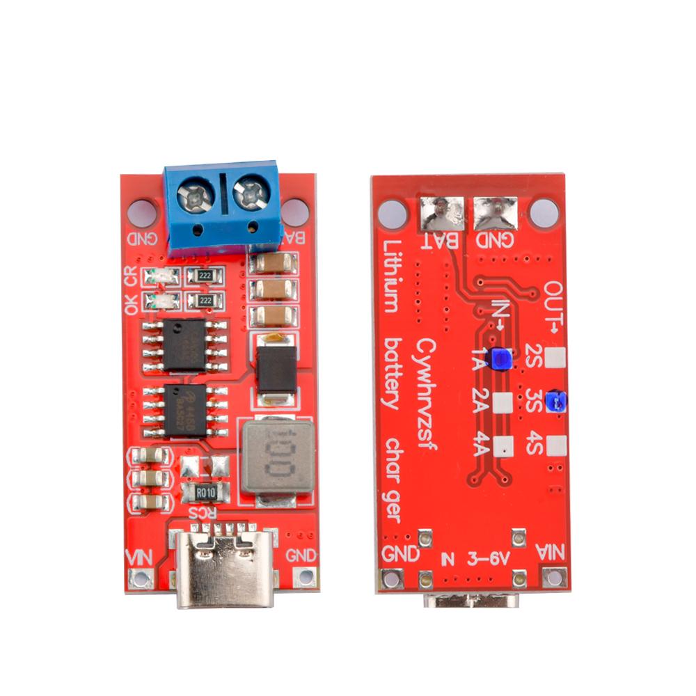 2S 3S 4S Type-C to 8.4V 12.6V 16.8V Boost Boost Polymer Li-Ion Charger 7.4V 11.1V 14.8V 18650 Lithium Battery Charging Module