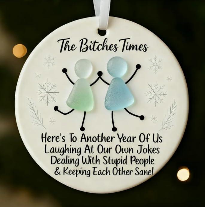 Cross-Border Friendship Sea Glass Heart Ornament