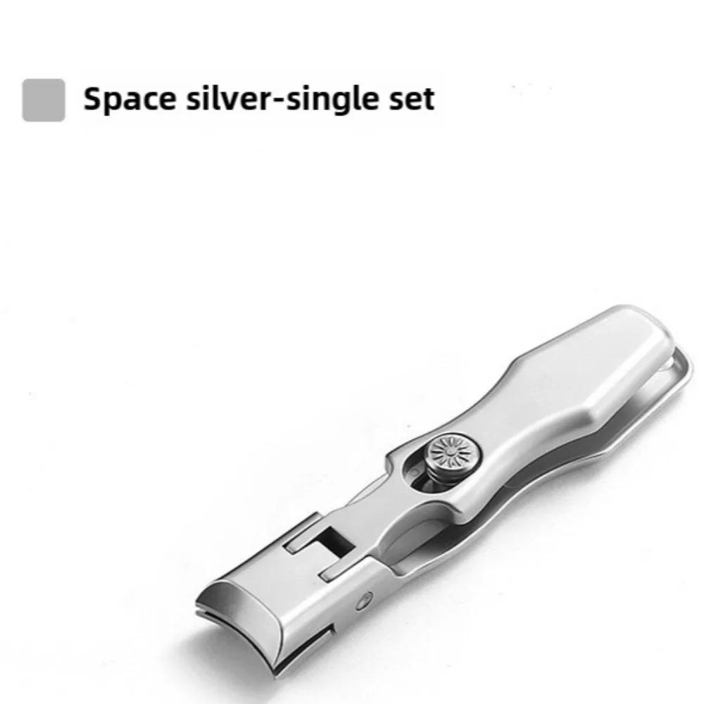 Tragbarer Nagelknipser, ultra-scharfer Fingernagelknipser, Zehennagelschere aus Edelstahl, breite Backenöffnung, Spritzschutz für die Maniküre