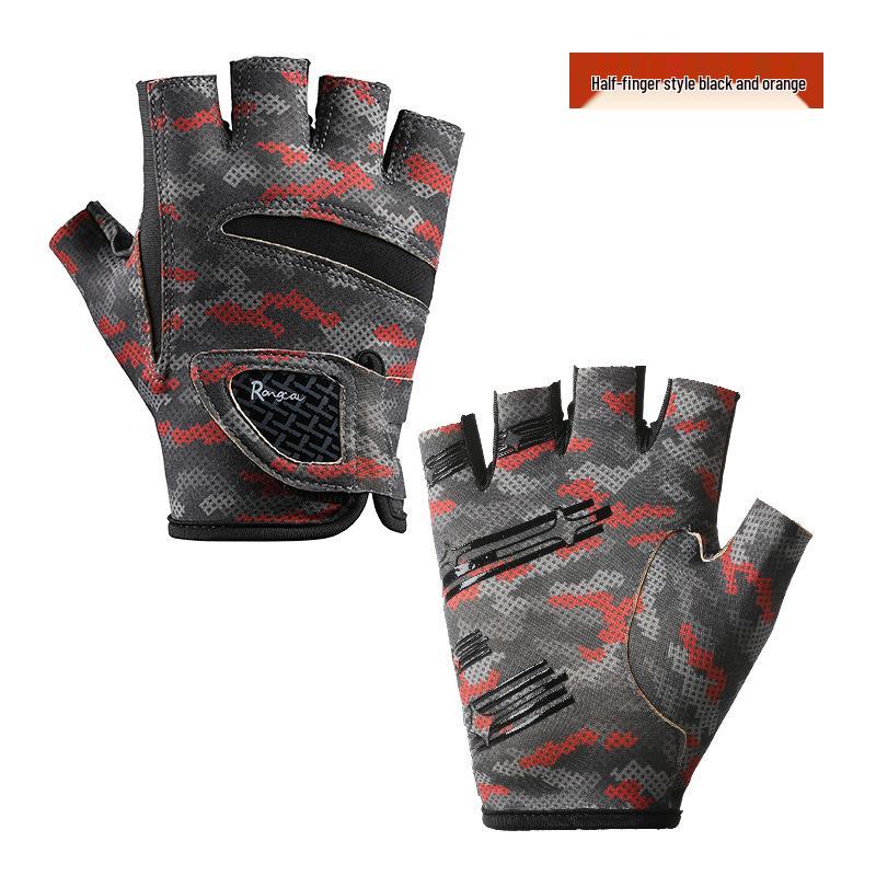 Spring & Summer Breathable Sun Protection Fishing Gloves - Anti-slip, Three-Fingerless, Thin Ice Silk, Wear-resistant Outdoor Angling Gloves