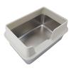 Stainless Steel Litter Pan Splash Proof Large Open Top High Side Litter Pan with Scoop