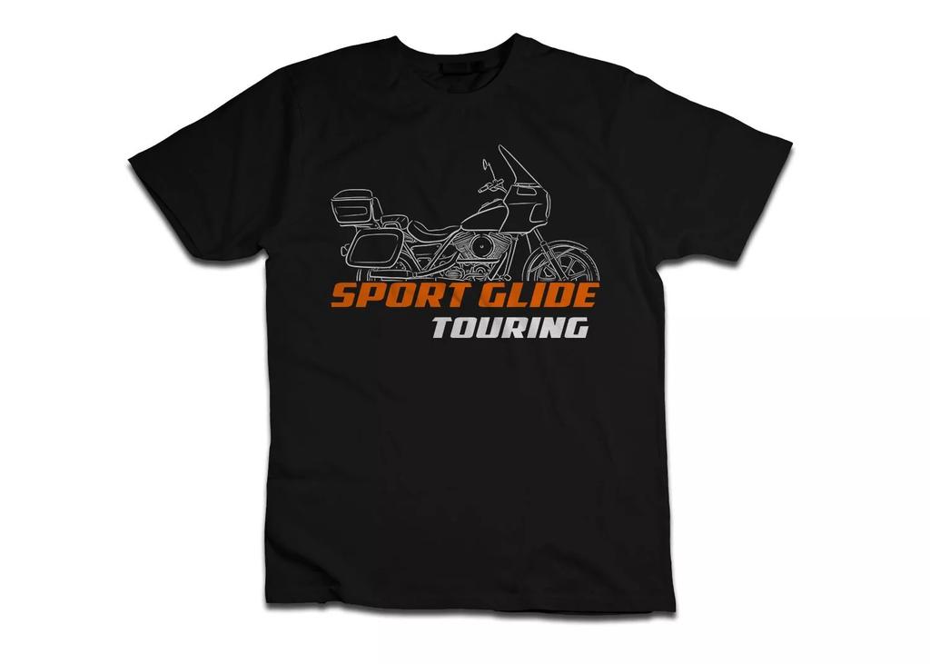 Unisex T-Shirt Lässig Harleys Fxrt Sport Glide 19831992 T-Shirt Motorrad Davidsons Grafik Sommer Kurzarm