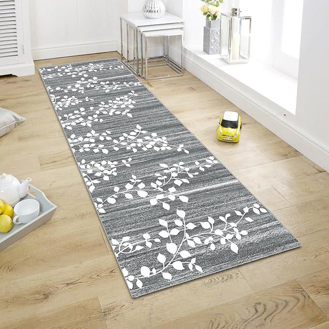 American Retro Long Hallway Rug - Easy To Clean, Large Area, Flat Lay, Perfect for Living Room or Sofa.