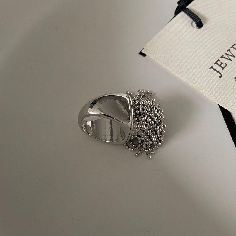 Fashion Heavy Industry Fireworks Tassel Shape Open Ring Niche Style Classy Easiest for Match Index Finger Ring Exaggerated and Personalized Ring Tide