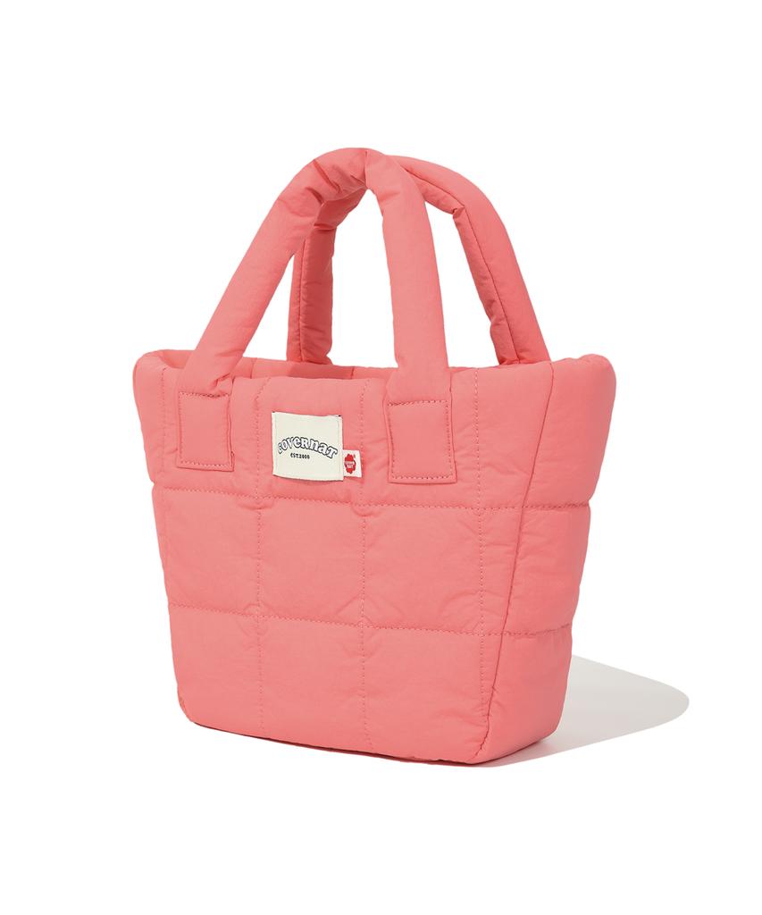 Covernat Woman Clover Heart Quilted Mini Tote Bag Pink