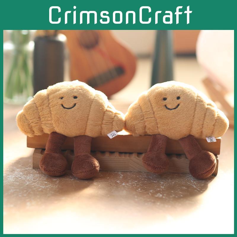 Croissant Plush Jellycat Toy Keychain Stuffed Doll Bag Decor Gift Kids For