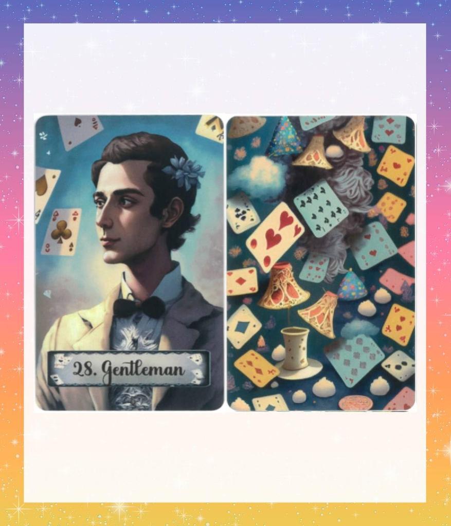 [Japanese] Wonderland Lenormand Cards with Dedicated Pouch, Lenormand Cards, Tarot Cards, Fortune Telling, Pocket Size [Authentic]