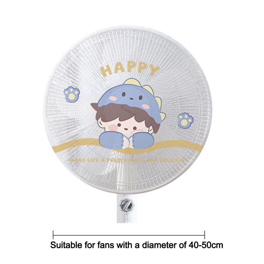 Breathable Fan Safety Protective Mesh Cartoon Mesh Fan Cover Cute Electric Fan Cover  Summer