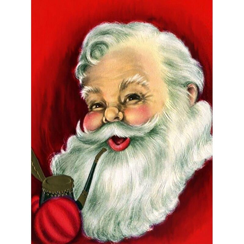 New 5D DIY Diamond Painting Christmas Diamond Embroidery Santa Claus Cross Stitch Full Round Drill Home Decor Manual Gift