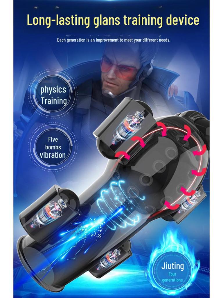 Odolný pánský vibrační penisový trenažér a uzamykací kroužek na spermie