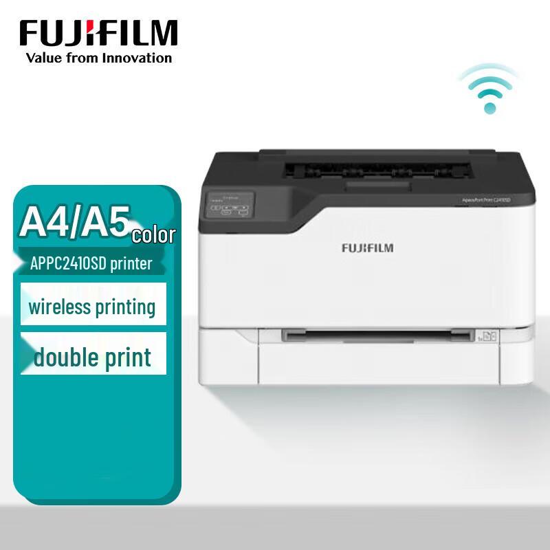 

FUJI FILM ApeosPort Print C2410SD Color Laser Duplex Printer with Wi-Fi CN plug (adapter included)