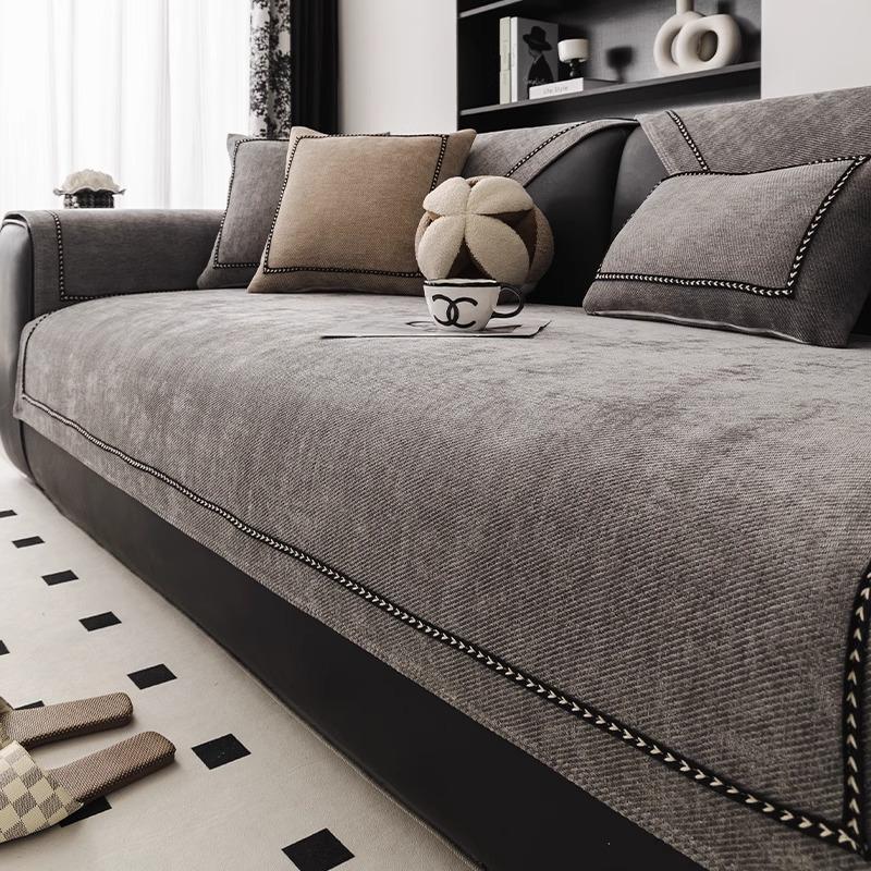 

2025 новый диванная подушка из шенилла в стиле легкой роскоши с ароматом, всесезонная универсальная нескользящая накидка на сиденье 70*70cm