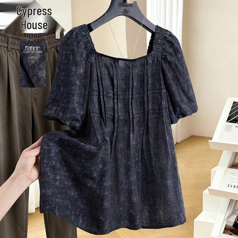 Women s Square Neck Puff Sleeve Blouse S
