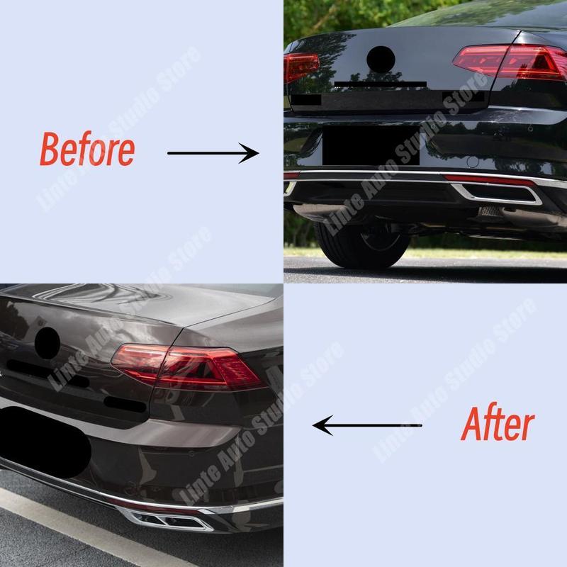 For Volkswagen Passat B8.5 2019 2020 2021 2022 2023 Rear Bumper Silver Plating Decorative Strip Spoiler Splitter BodyKits Tuning