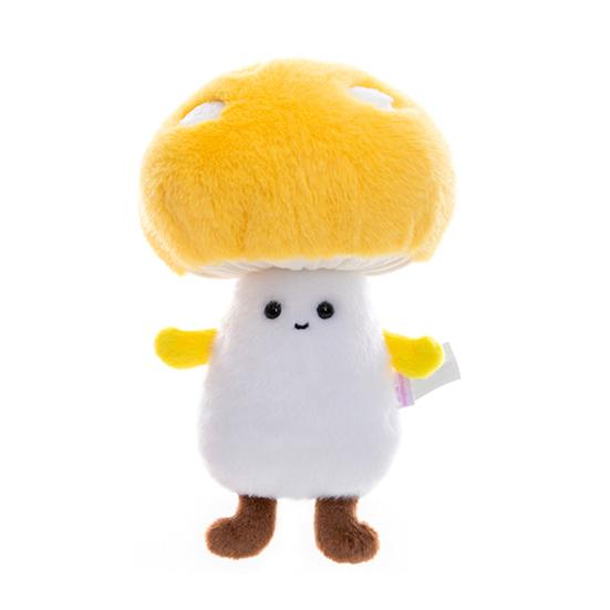 Mushroom Plush Toy Cartoon Stuffed Animal Soft Huggable Pillow Adorable Smiling Cushion for Kids & Collectors