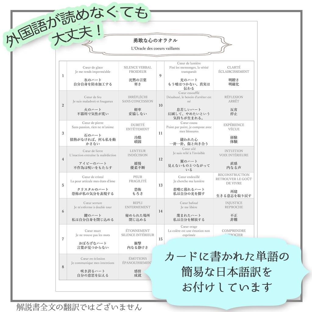 [Authentic] Brave Heart Oracle [Oracle Card Meanings in Japanese] Tarot Fortune Telling