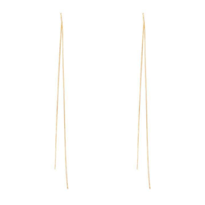 925 Sterling Silver Long Tassel Chain Stud Earrings - European & American Style Dangle Earrings
