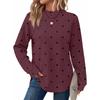 Damen Vintage Polka Dot Oberteil, Lässige Vielseitige Bluse für den Alltag
