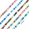 1String Polymer Clay Beads Colorful Loose Spacer Flat Round Beads For DIY Bracelet Necklace Charm Jewelry Accessories Wholesale