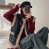 Lamb Fur Vest Women's Korean Version Loose Imitation Fur One-piece Thick and Warm Outer Vest Jacket