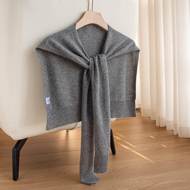 

Кашемировая вязаная накидка-шаль для всех сезонов женская высококлассная для плеч и шеи многофункциональный завязывающийся и универсальный шарф 48*112cm