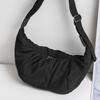 Chic Minimalist Crossbody Bag for Women Lightweight, Adjustable Strap, Solid Color Dumpling Shoulder Purse