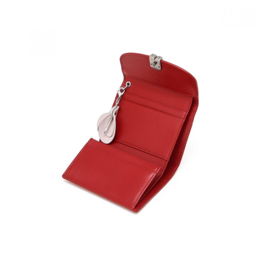 Daks Red Dd Logo Leather Wallet Dcwa6e775r2