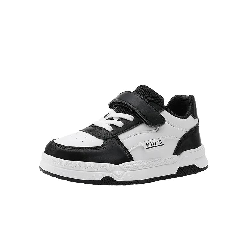 

Kids Sneakers for Boy and Girl Lightweight Casual Walking Shoes Fashion Breathable Flat Sports Shoes for Children EU 39 черный белый