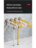 Flip-Up Folding Toilet Grab Bar for Elderly & Disabled – Barrier-Free Bathroom Assist Frame