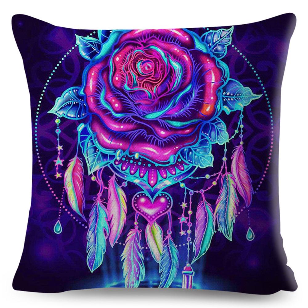 Fantasy Dream Catcher Series Decorative Pillowcase Bohemian watercolor cushion cover Sofa office seat cushion cover Home decor
