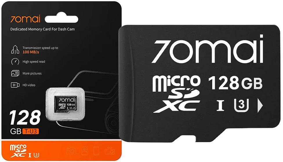 70mai X800 Omni 4K/GPS/WiFi Black Dashcam + 70mai 128GB SD Card