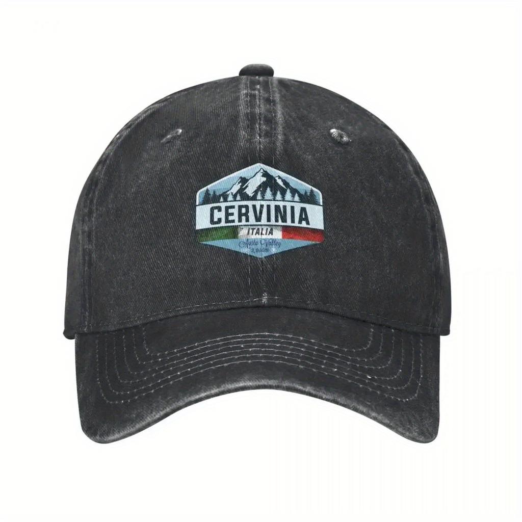 Cervinia Italy Skiing Stickers TShirts Baseball Caps Luxury Hats Baseball Caps Hats for Women Beach Sun Hats for Men