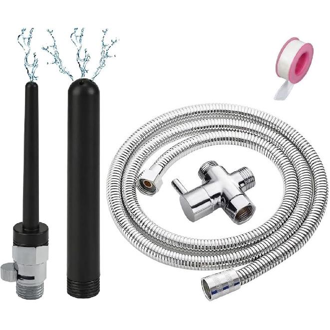 5 шт. Система для душа и клизмы с шлангом 79 дюймов, Набор для душа и клизмы с 2 ручными насадками для ванной и регулировочной ручкой для мужчин и женщин, Очищение, Клизма 79 Inch