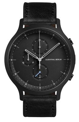 Lilianthal Berlin Chronograph Uhr mit Datum Hergestellt in Modell Schwarz Herren-Anzeige, Deutschland, C01-102-B004C,