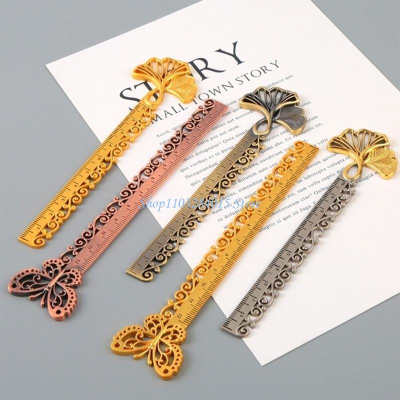 R6FF Bookmarks Ruler Delicate Design, Elegant Measuring Ruler Reading Bookmarks