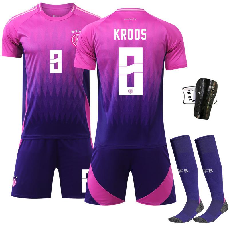 Germany Away Football Jersey Number Crosskimich Purple European Cup Jersey Custom Short-sleeved Jersey