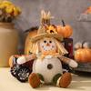 Thanksgiving Scarecrow Doll Pendant Maple Leaf Straw Hat Dwarf Doll Home Plush Decorative Ornament Thanksgiving Party Decor Gift
