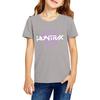 Fashionable Round Neck Short Sleeve Work Clothes Printed Tops For KID Summer Tops