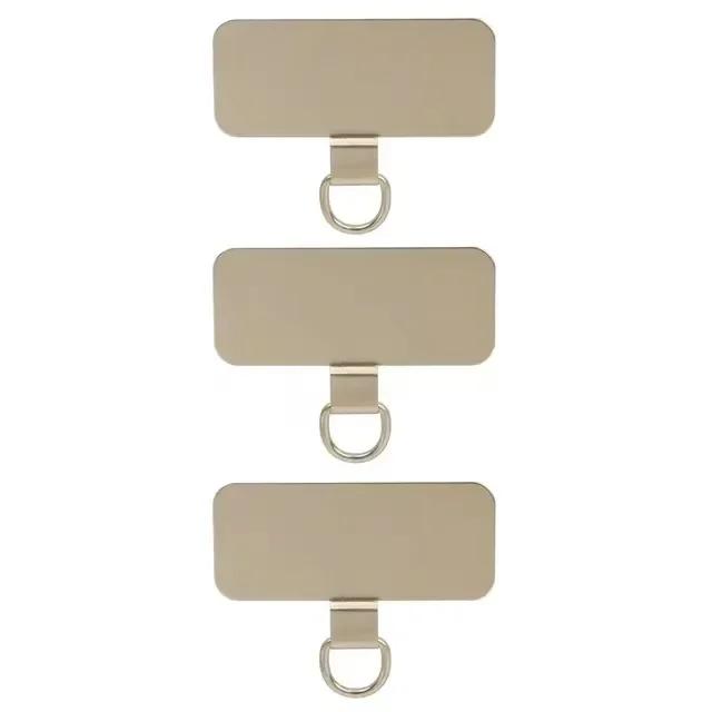 4PCS Universal Stainless Steel Phone Lanyard Patch Cards Sturdy Anti-Lost Metal Ultra Thin Replacement Part Lanyard Tether Tab