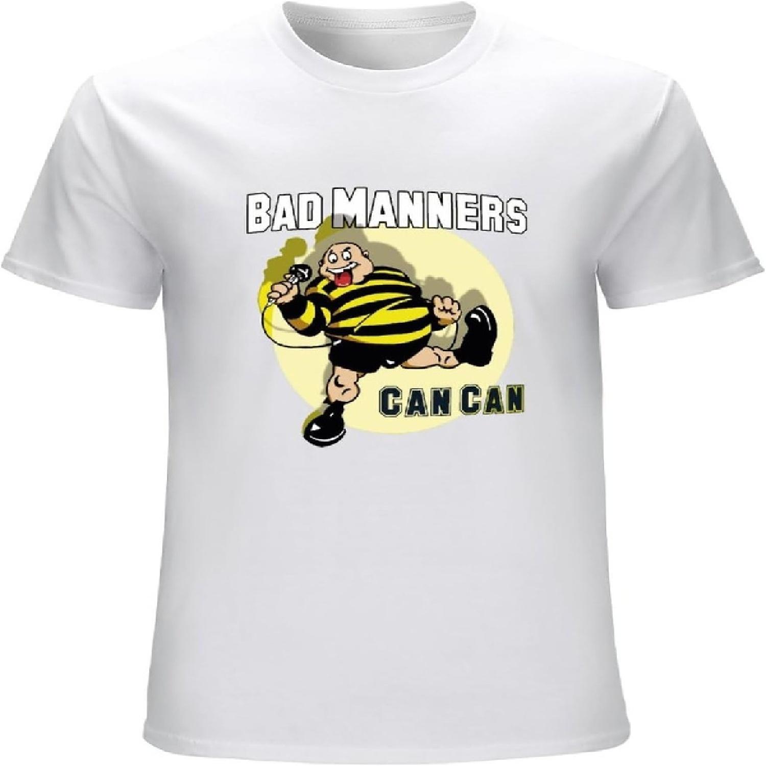 Mokro Men s Bad Manners Singer T-Shirt T-Shirt White S