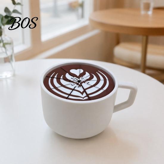 Realistische Kaffeefleck-Dekoration 3D-gedruckter Becher Fidget, Schreibtisch-Spirale Stressabbau Sensorisches Streichspielzeug Spielzeug, Geschenk für Erwachsene Büro Zuhause Liebhaber,