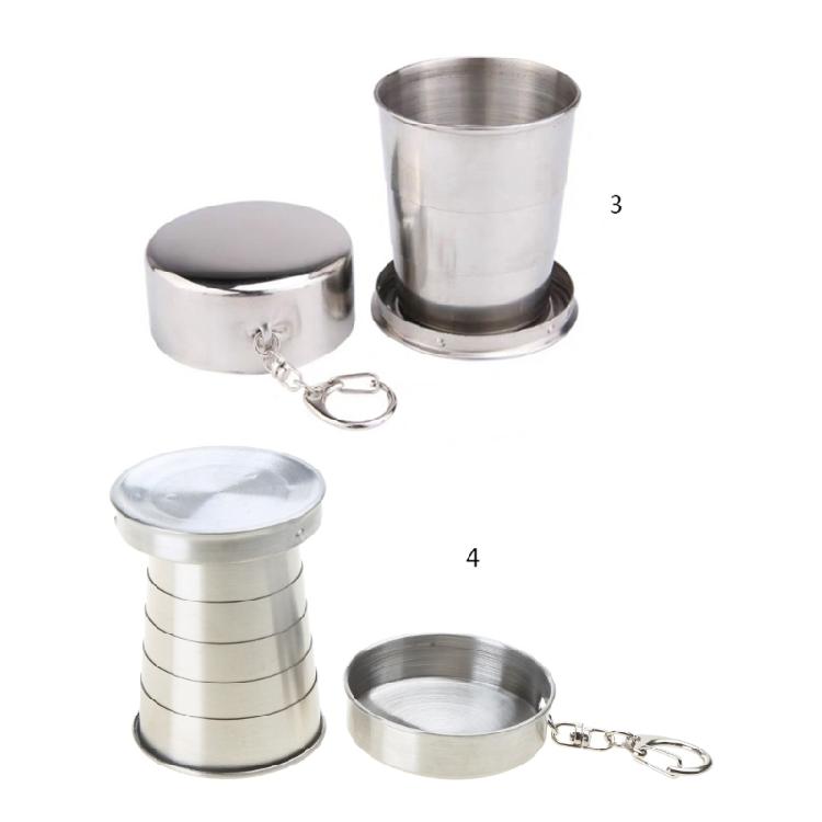 75/150ml Creative Stainless Steel Telescopic Collapsible Mugs for Camping Hi
